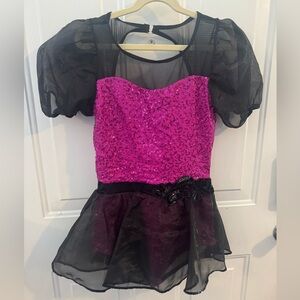 Pink and Black Sequin Jazz Costume - LC
